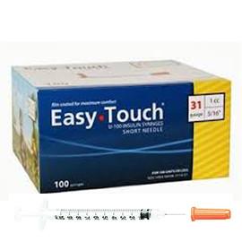 EasyTouch Insulin Syringe - 31G 1CC 5/16" - BX 100 - Total Diabetes Supply
