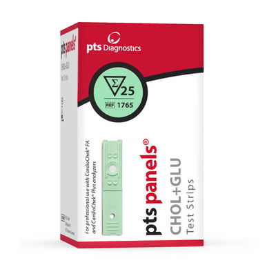 PTS Panels CHOL+GLU Test Strips (25 Tests)