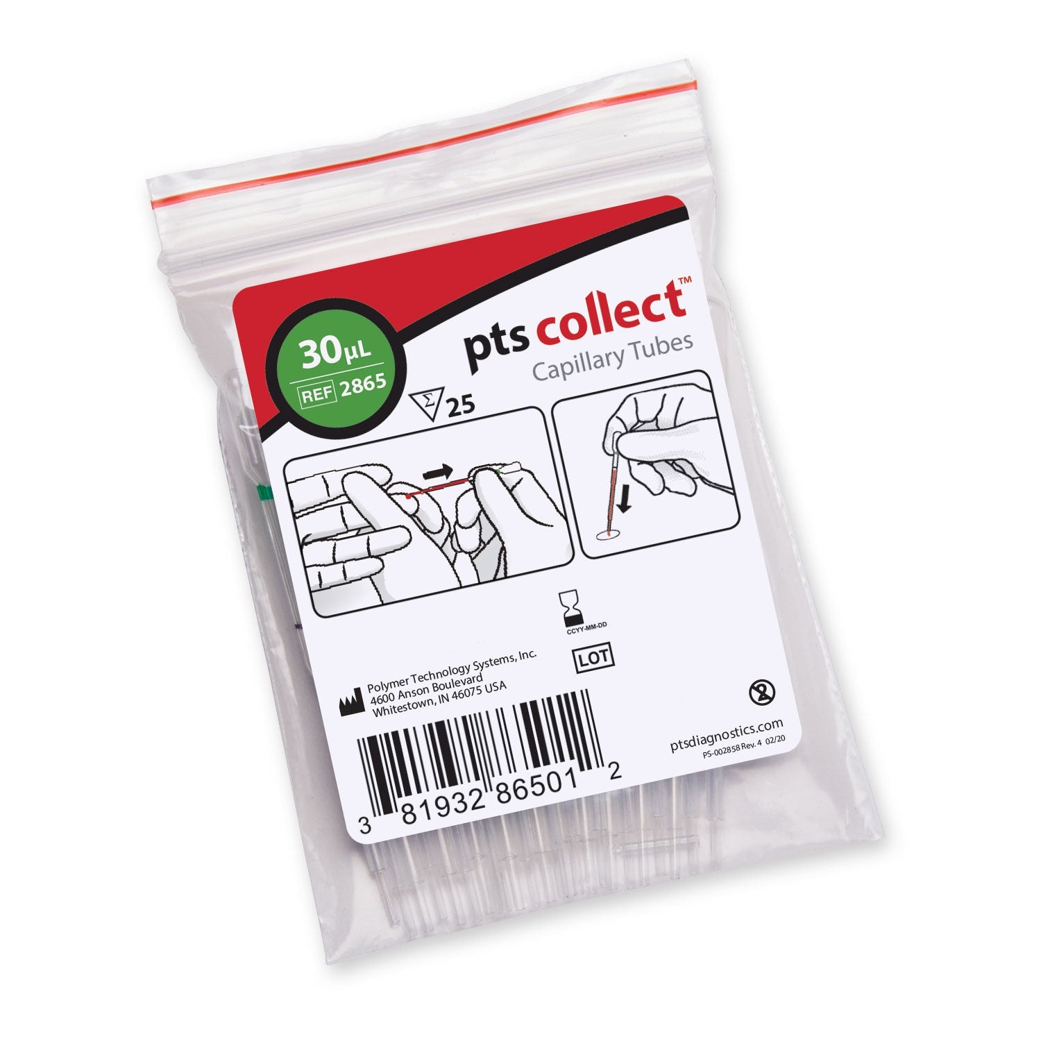 30 L Blood Collectors For Two Analyte Tests 25 Collectors 30 l blood collectors for two analyte tests 25 collectors