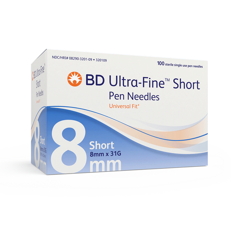 Bd Ultra-fine Short Pen Needles - 31G X 8mm (5/16") - Box of 100