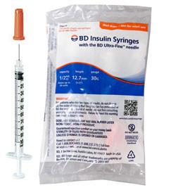 BD Ultra Fine Insulin Syringes - 30G 1/2cc 1/2" - Polybag of 10ct - Total Diabetes Supply
