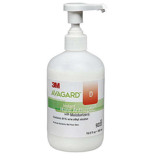 3M Avagard D Instant Hand Antiseptic with Moisturizers, Pump Bottle, 16.oz