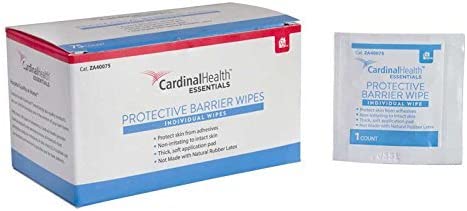 Cardinal Health Essentials™ Skin-Prep Protective Barrier Wipes,1-1/4" x 3"- 75 Per Box