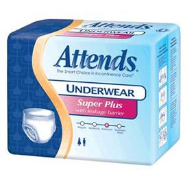 Attends Super Plus Absorbency Protective Underwear with Leakage Barriers, Youth/Small (20 to 34 inches?, 80-125 lbs) - One pkg of 20 each - Total Diabetes Supply
