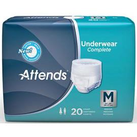 Attends Super Plus Absorbency Protective Underwear with Leakage Barriers, Medium (34€š¬š¬? to 44€š¬š¬?, 120-175 lbs) - One pkg of 20 each - Total Diabetes Supply
