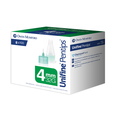 US Diagnostics 32G 5/32 (4mm) Insulin Pen Needles 100ct -  DiabetesSupplies4Less
