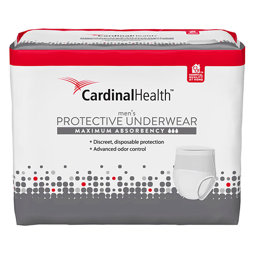 Cardinal Maximum Absorbency Protective Underwear for Men - Medium, 32 - 44", 95 - 185 lbs. - Pack of 20
