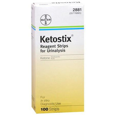 Bayer Ketostix Reagent Strips - Box of 100 - Total Diabetes Supply
