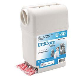 UltiGuard UltiCare U-40 VetRx Veterinary Insulin Syringes - 29g 1/2cc 1/2" - 100/bx - Total Diabetes Supply
