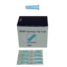 BD Syringe Tip Cap, Sterile, Blue - BX 200 - Total Diabetes Supply
