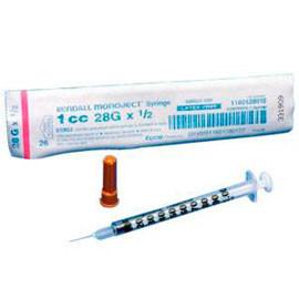 Kendall Healthcare Monoject Standard Softpack Tuberculin Syringe 1mL with 25G x 5/8" L Detachable Needle - Box of 100 - Total Diabetes Supply
