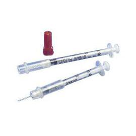 Kendall Healthcare Monoject Tuberculin Safety Syringes 1mL Capacity with 25G x 5/8" L Needle and Accu-tip flat plunger tip, Sterile, Latex-free, 0.01mL Graduation - Box of 100 - Total Diabetes Supply
