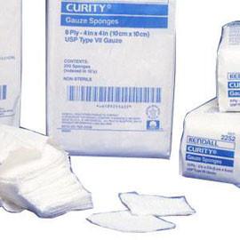 Kendall Healthcare Curity Non Sterile Gauze Sponge, 12 ply, 10s, 4" x 8" - Bag of 200 - Total Diabetes Supply
