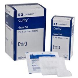 Kendall Healthcare Curity Sterile Gauze Pad, 1s,12 Ply, 2" x 2" - Box of 100 - Total Diabetes Supply
