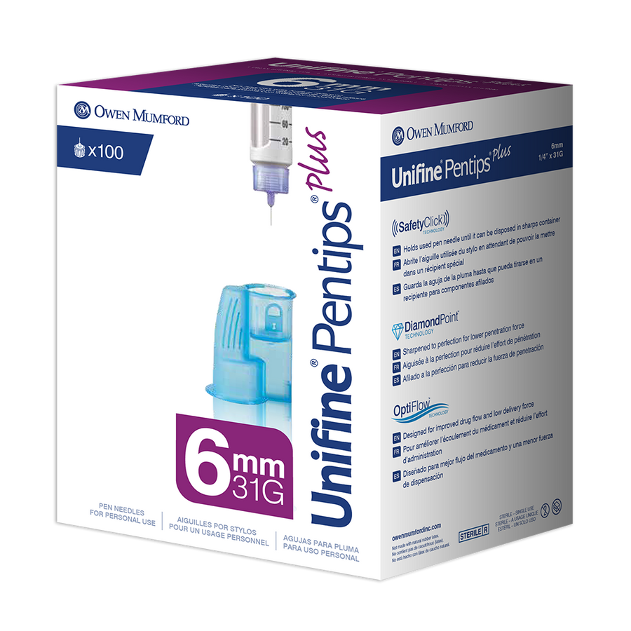 Owen Mumford Unifine Pentip Plus Ultra Short - 6mm x 31G
