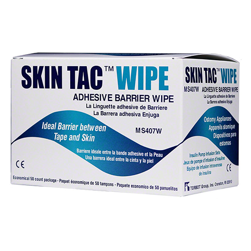 Torbot Skin Tac Adhesive Barrier Prep Wipe - Box of 50