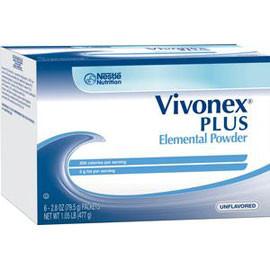 Nestle Healthcare Nutrition Vivonex Plus Elemental High-Nitrogen - Lactose and Gluten Free - 2.8oz pkt - Box of 6 - Total Diabetes Supply
