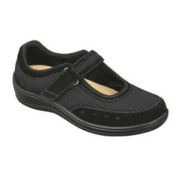 Chattanooga Women's Breathable Mesh Mary Jane - Two-way-strap - Diabetic Shoes - Black - Total Diabetes Supply

