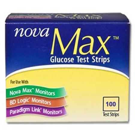 NovaMax Glucose Test Strips - 100ct. - Total Diabetes Supply
