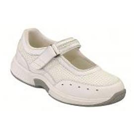 Bristol Women's Athletic Mary Jane - Two-way-Strap - Diabetic Shoes - White - Total Diabetes Supply
