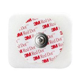 3M Red Dot Monitoring Electrode with Foam Tape and Sticky Gel 4cm x 3-1/2cm, Radiopaque - Box of 50 - Total Diabetes Supply
