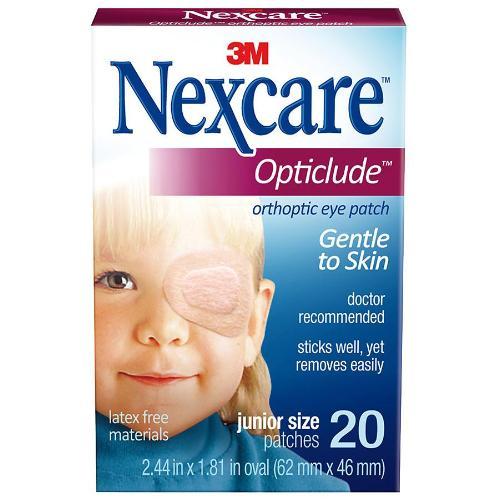 3M Nexcare Opticlude Junior Orthoptic Eye Patch 2-1/2" x 1-1/4", Beige, Latex-free (20 pcs. per box)