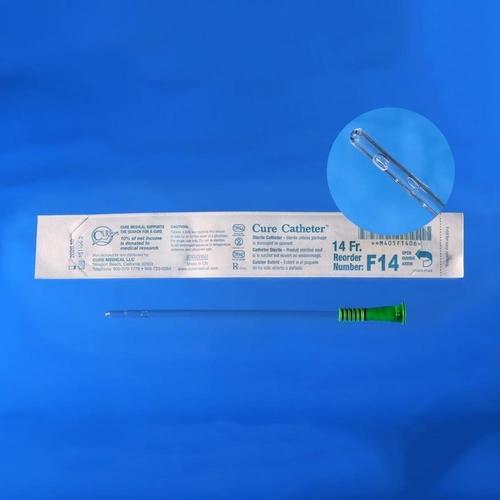 Cure Female Intermittent Catheter, Straight Tip (14Fr 6") - 30ct.