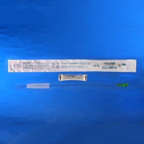 Cure Male Hydrophilic Intermittent Catheter, (14Fr 16"), Straight Tip- 30ct.