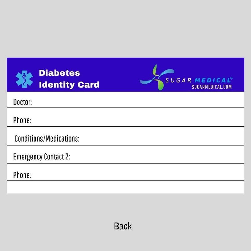 Diabetes Medical ID Card