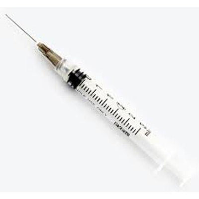 3cc Syringe/Needle Combination, Luer-Lock Tip, 22G x 1, Black - Box of 100