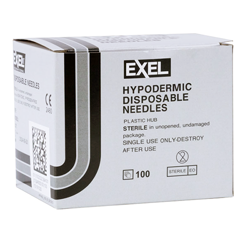 Hypodermic Needle, Regular Bevel, 22g X 1", Black - Box Of 100