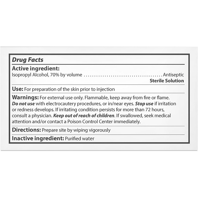 EasyTouch Alcohol Prep Pads, Gamma-Sterilized, Medium 2-Ply - 200 ct.