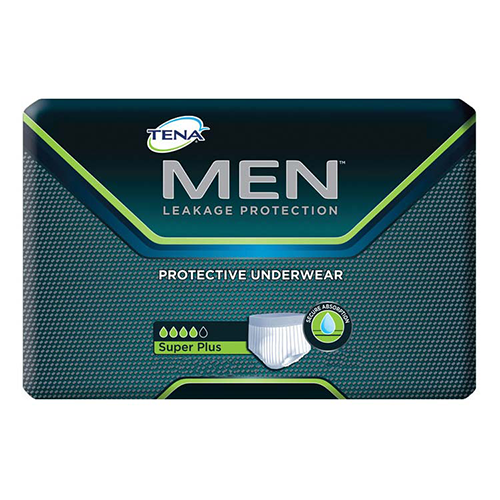 TENA Men Super Plus Absorbency Protective Underwear, XL 44" to 64" Waist Size - One pkg of 14 each