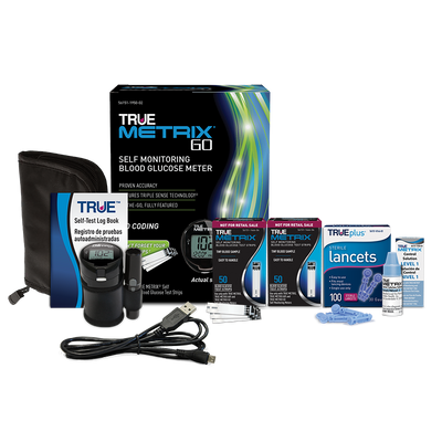 TRUE METRIX GO® Glucose Meter Starter Kit with USB Data Cable