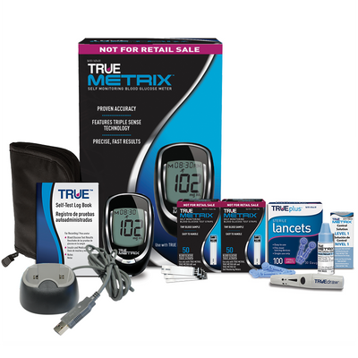TRUE METRIX Glucose Meter Package with Docking Station