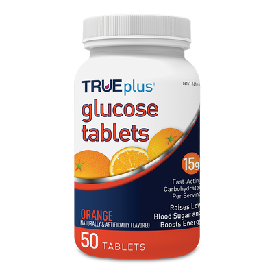 TRUEplus Glucose Tabs - Orange 50 ct.