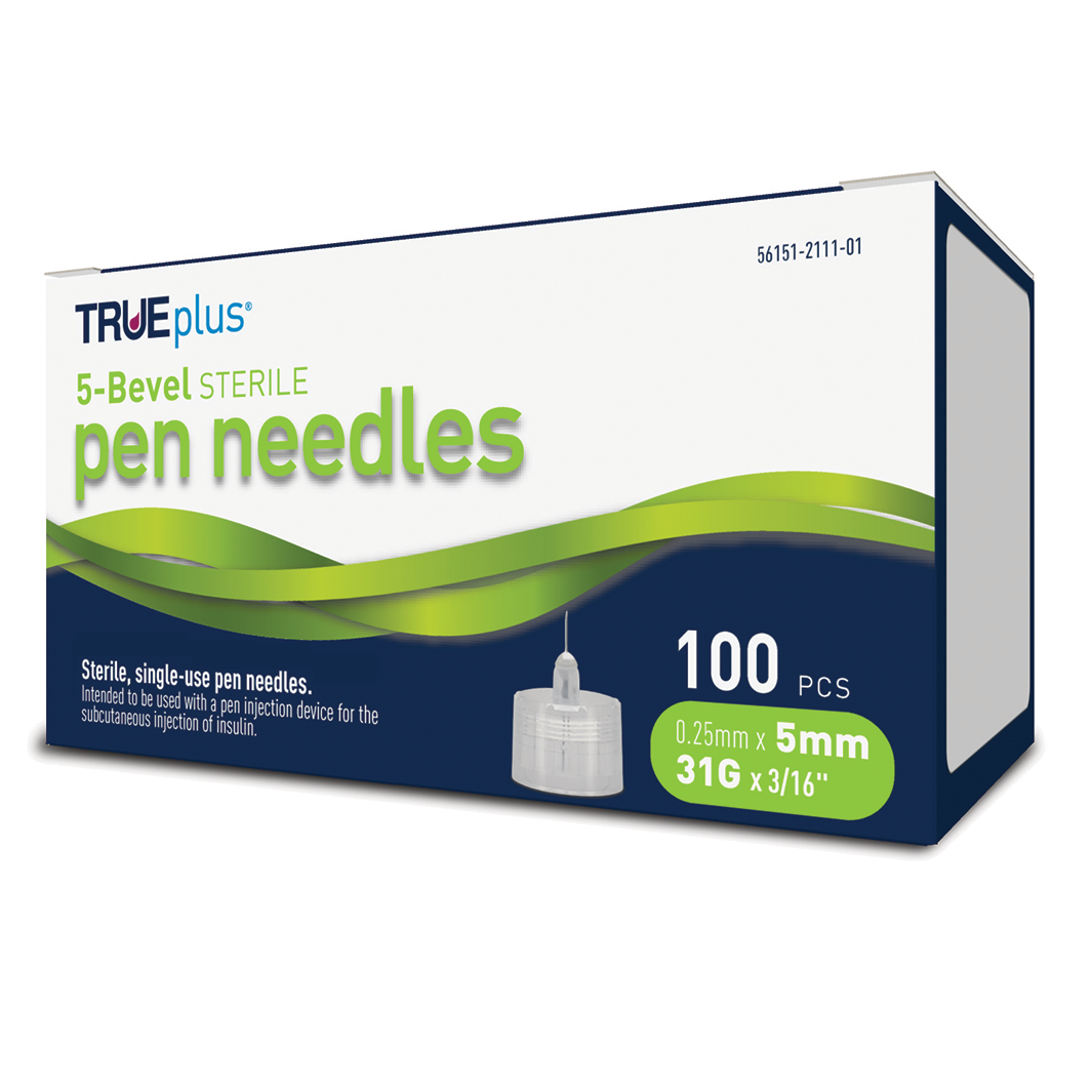 TRUEplus Pen Needles - 31G 5mm 3/16