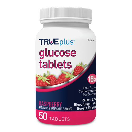 TRUEplus Glucose Tabs - Raspberry 50 ct. - Pack of 3