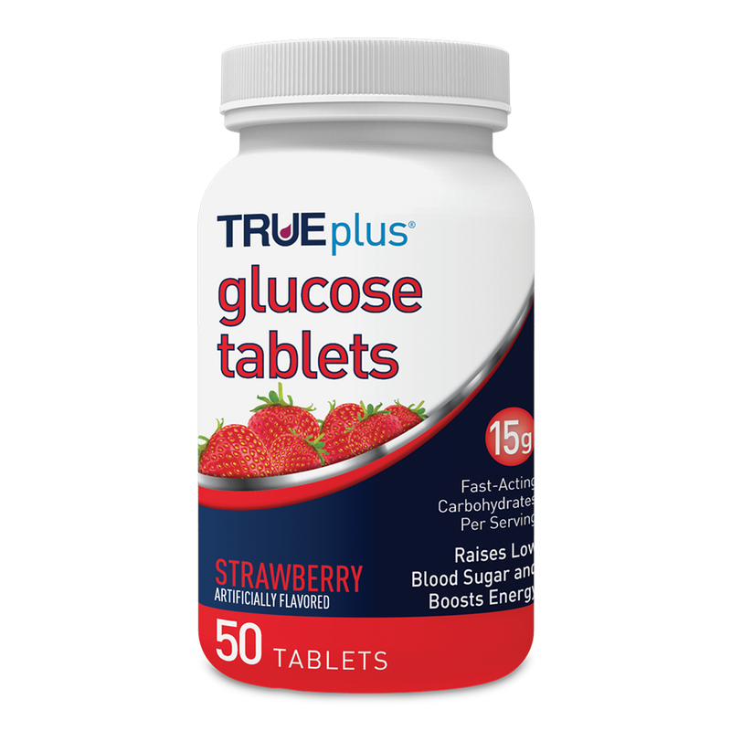 TRUEplus Glucose Tabs - Strawberry 50 ct.