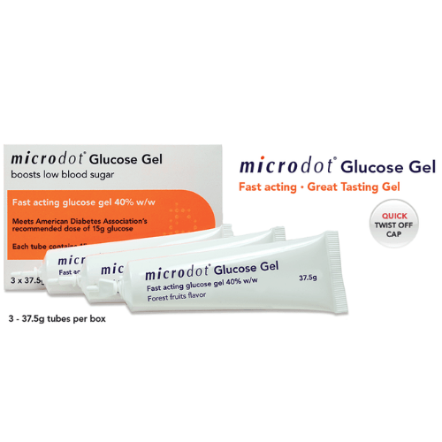 Microdot Glucose Gel - Forest Fruit Flavor 37.5g - 3 Tubes