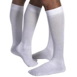 BSN Jobst ActiveWear Knee High Extra Firm Compression Socks Medium, Cool White, Closed Toe, Unisex, Latex-free - Pair of 2 - Total Diabetes Supply
