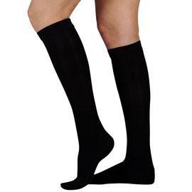 BSN Jobst ActiveWear Knee High Extra Firm Compression Socks Medium, Cool Black, Closed Toe, Unisex, Latex-free - 1 Pair - Total Diabetes Supply
