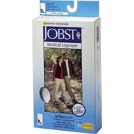 BSN Jobst ActiveWear Knee High Moderate Compression Socks Extra-Large, Cool White, Closed Toe, Unisex, Latex-free - 1 Pair - Total Diabetes Supply
