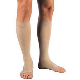 BSN Jobst Relief Knee High Firm Compression Stockings Large Full Calf, Beige, Open Toe, Unisex, Latex-free - 1 Pair - Total Diabetes Supply
