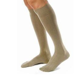 BSN Jobst Relief Knee High Firm Compression Stockings Large Full Calf, Beige, Closed Toe, Unisex, Latex-free - 1 Pair - Total Diabetes Supply

