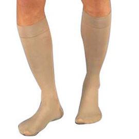 BSN Jobst Relief Knee High Compression Stockings with Silicone Dot Band Extra-Large, Beige, Closed Toe, Unisex, Latex-free - 1 Pair - Total Diabetes Supply

