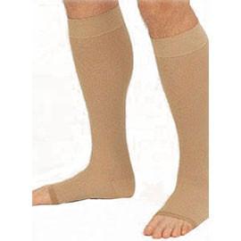 BSN Jobst Relief Knee High Moderate Compression Stockings Extra-Large, Beige, Open Toe, Unisex, Latex-free - 1 Pair - Total Diabetes Supply
