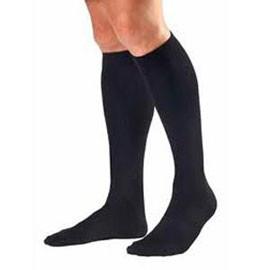 BSN Jobst Men's Knee High Ribbed Compression Socks Large, Black, Closed Toe, Latex-free - 1 Pair - Total Diabetes Supply
