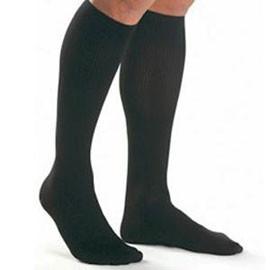 BSN Jobst Mens Knee High Ribbed Compression Socks Small, Black, Closed Toe, Latex-free - 1 Pair - Total Diabetes Supply
