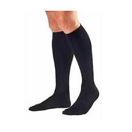 BSN Jobst Opaque Knee High Moderate Compression Stockings Large, Classic Black, Closed Toe, Latex-free - 1 Pair - Total Diabetes Supply
